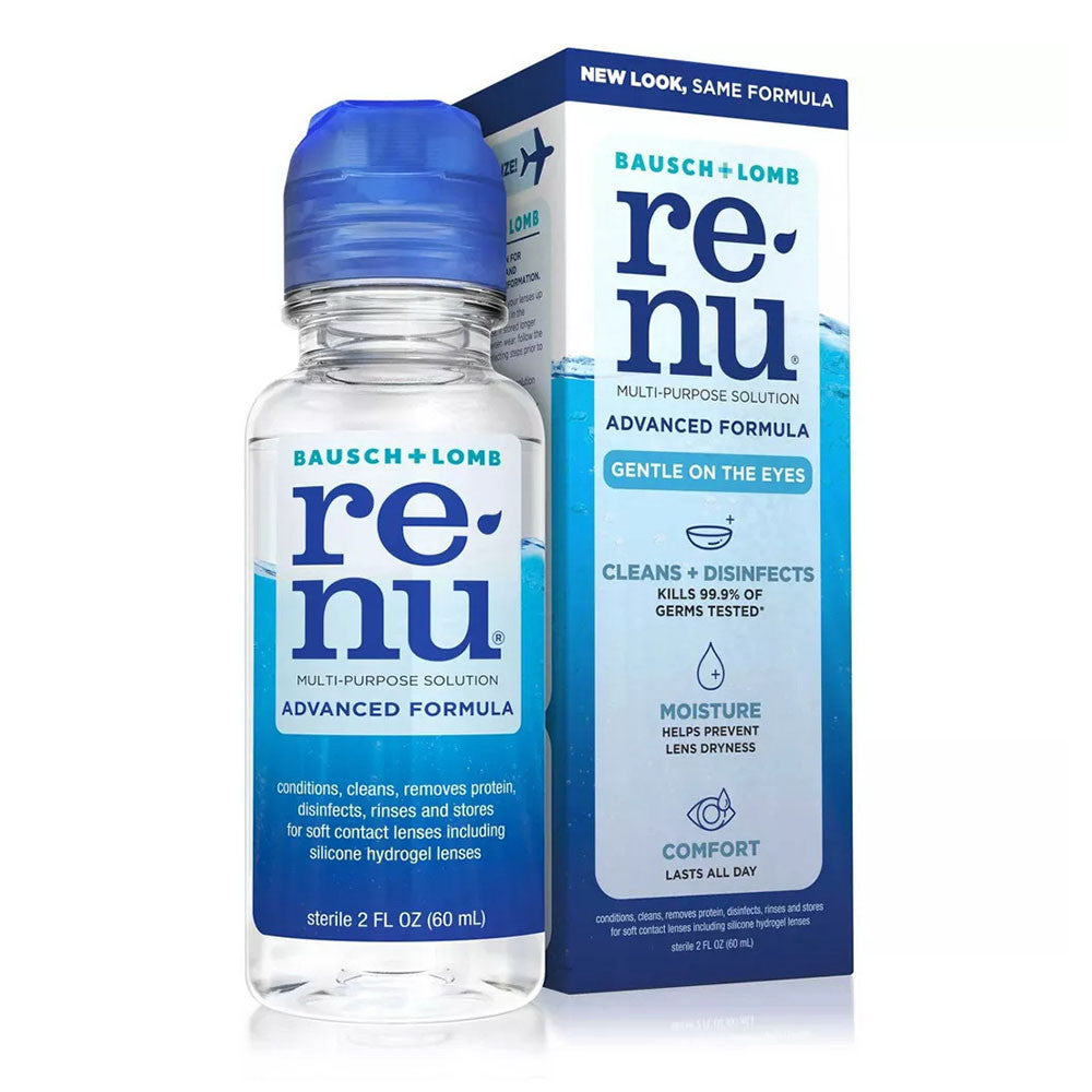 Bausch And Lomb Renu Advanced Formula Multipurpose Clean Contacts Solution, 2 Oz